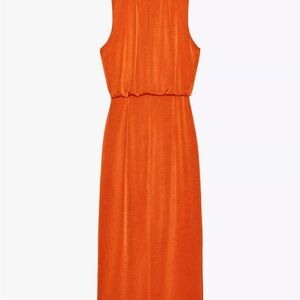 Zara Vibrant Orange Backless Dress